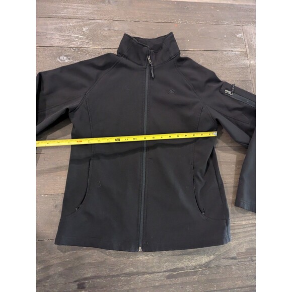 Snozu Softshell Jacket Mens Medium Black Stretch O Rama Full Zip Fleece Lining - Picture 7 of 9